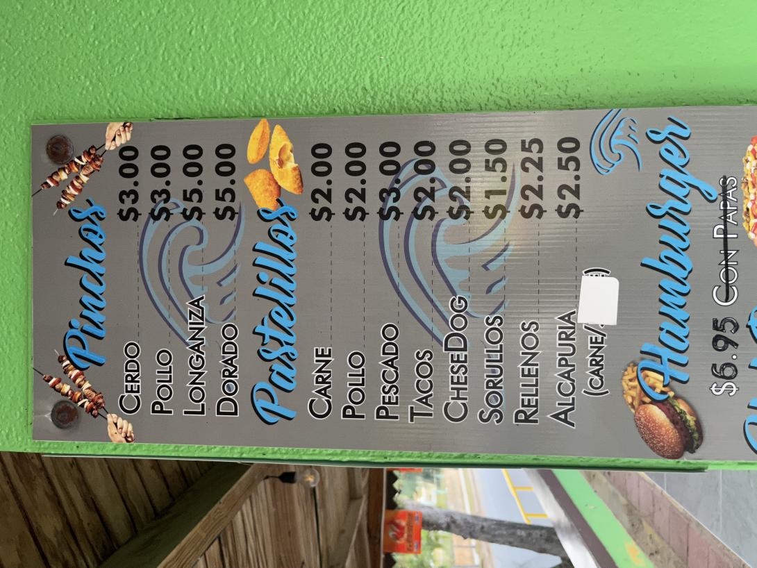 Ola del Mariachi menu